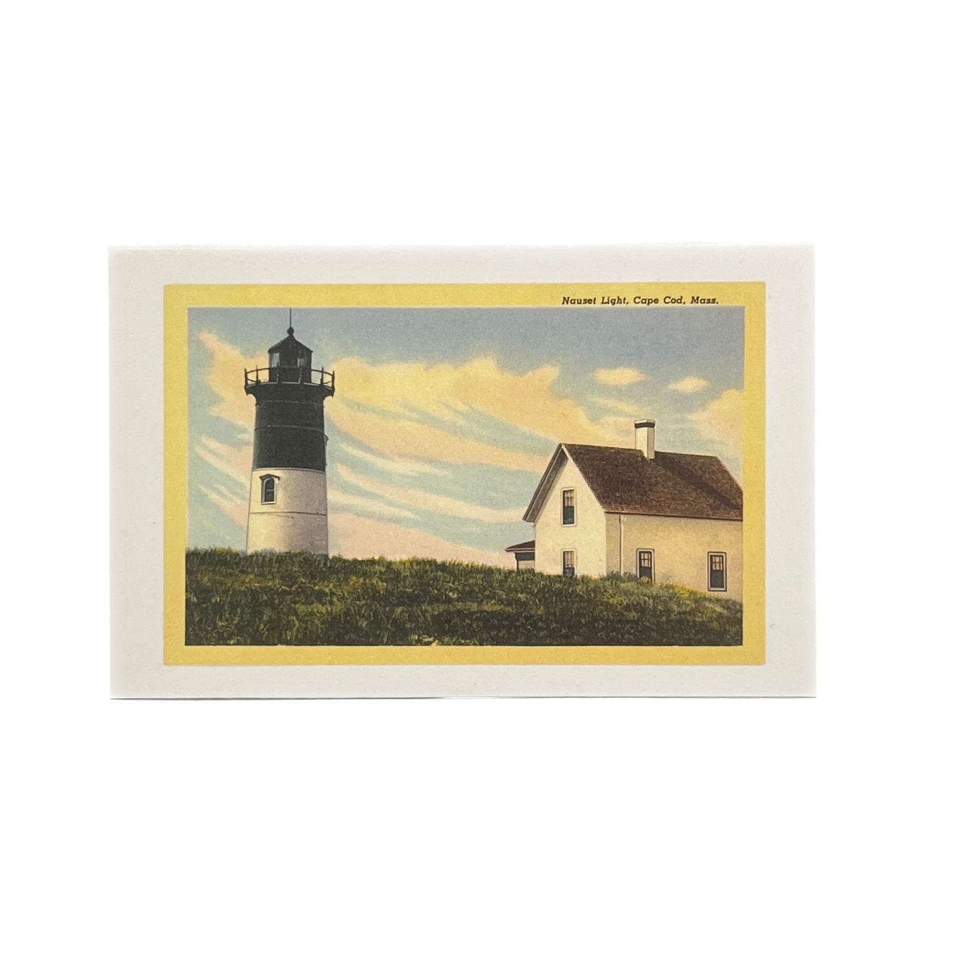 Vintage Image, Postcard - Nauset Lighthouse, Cape Cod, Mass.