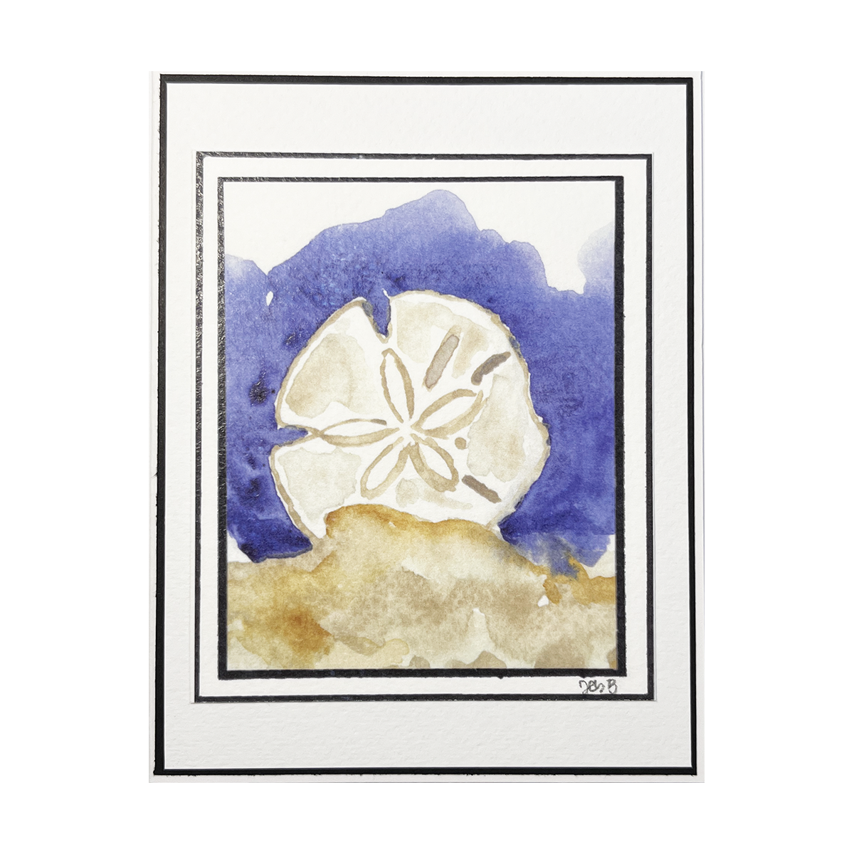 Sand Dollar Watercolor Greeting Card