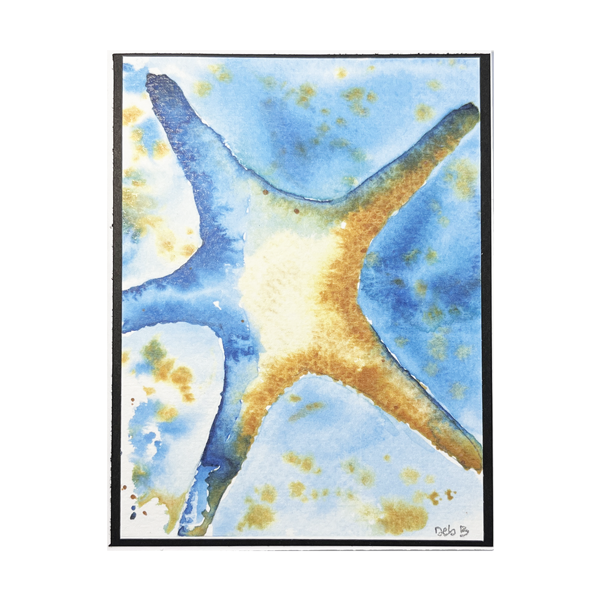Starfish Watercolor Greeting Card