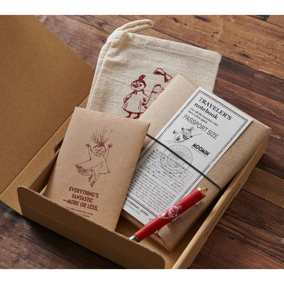 Traveler's Company Passport Notebook Boxed Set, Moomin - Brown