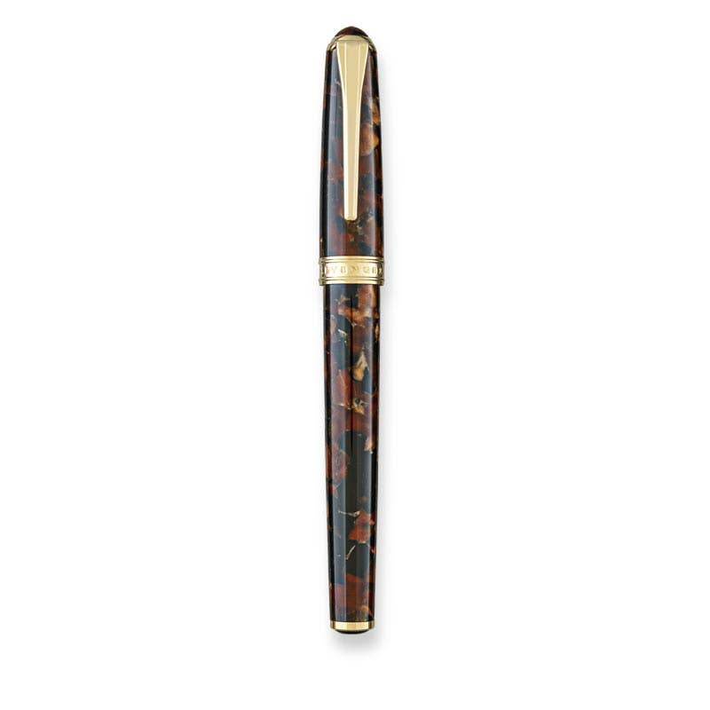 Levenger True Writer Classic Golden Dark Tortoise Fountain Pen