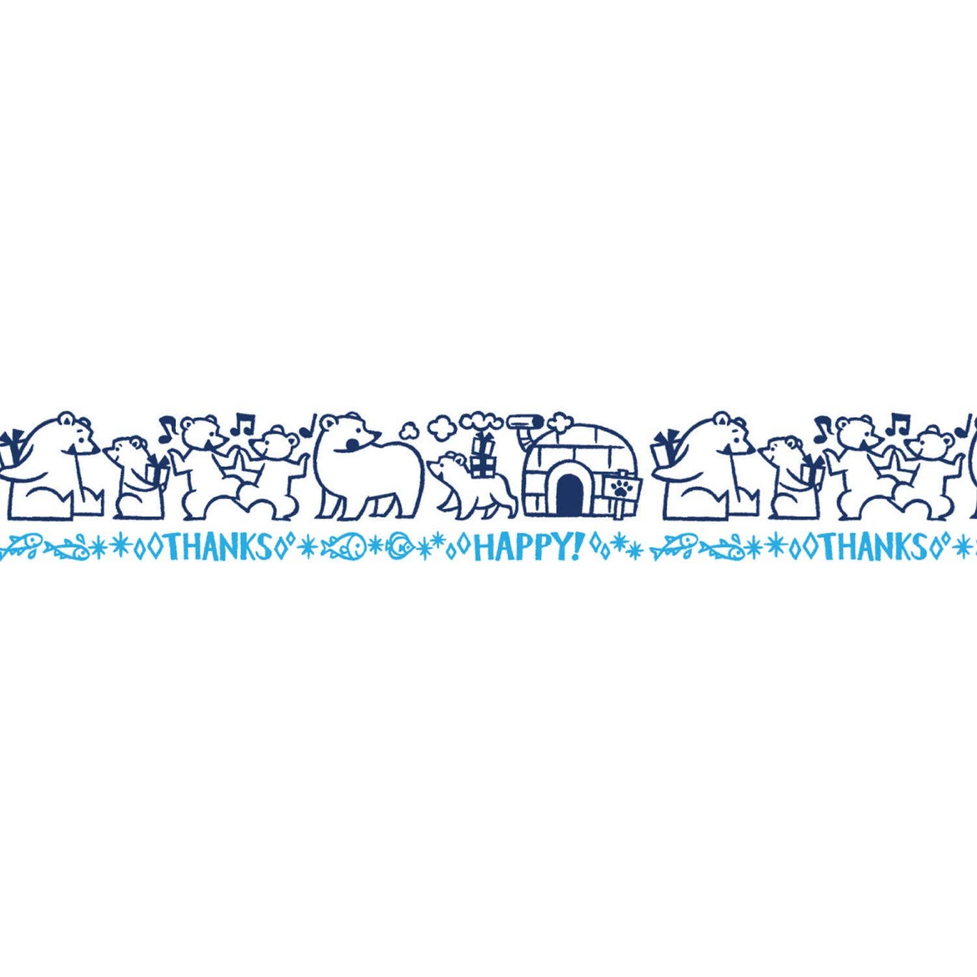 Plus Mini Deco Stamp Roller, Polar Bears