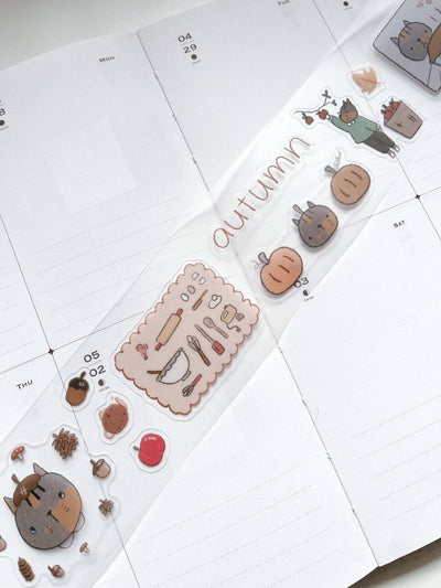 Kuboandlucy x Dana Ate Oatmeal All Four Seasons Kiss Cut Tape, Clear Matte