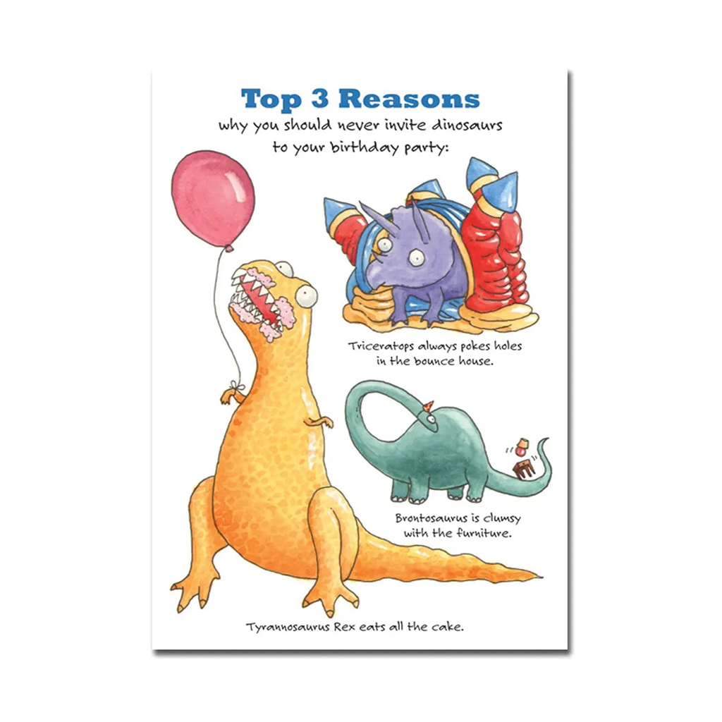 Dinosaur Birthday Party Card