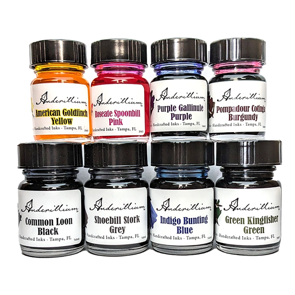 Anderillium 8 Ink Sample Set, Avian Series