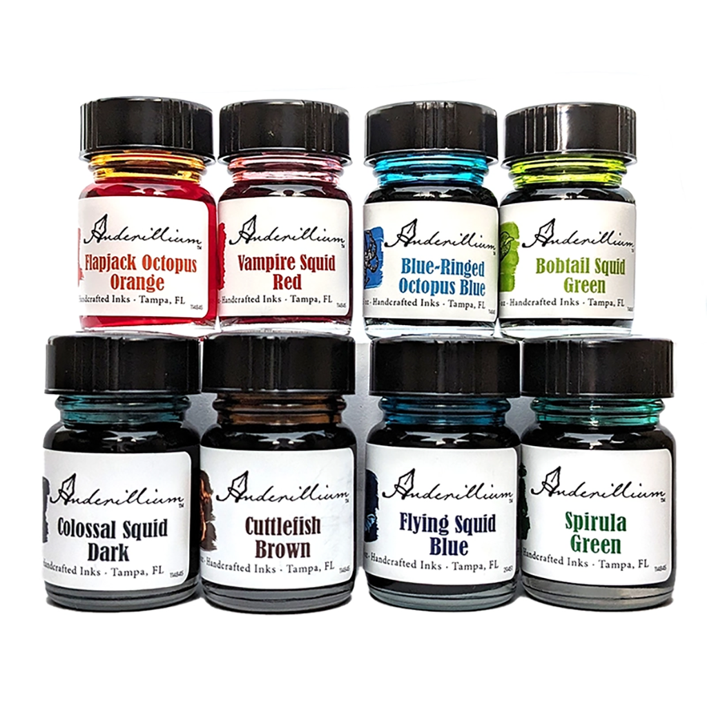 Anderillium 8 Ink Sample Set, Cephalopod Series