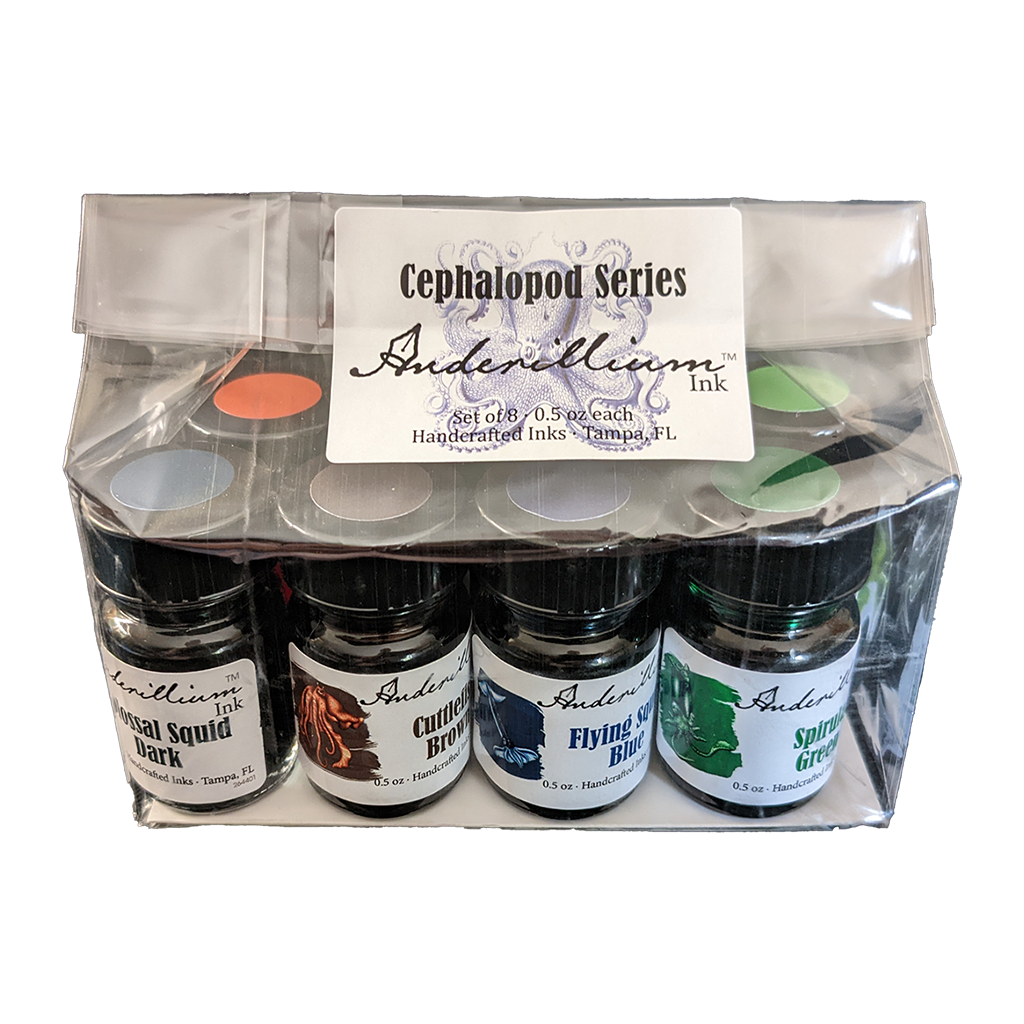 Anderillium 8 Ink Sample Set, Cephalopod Series