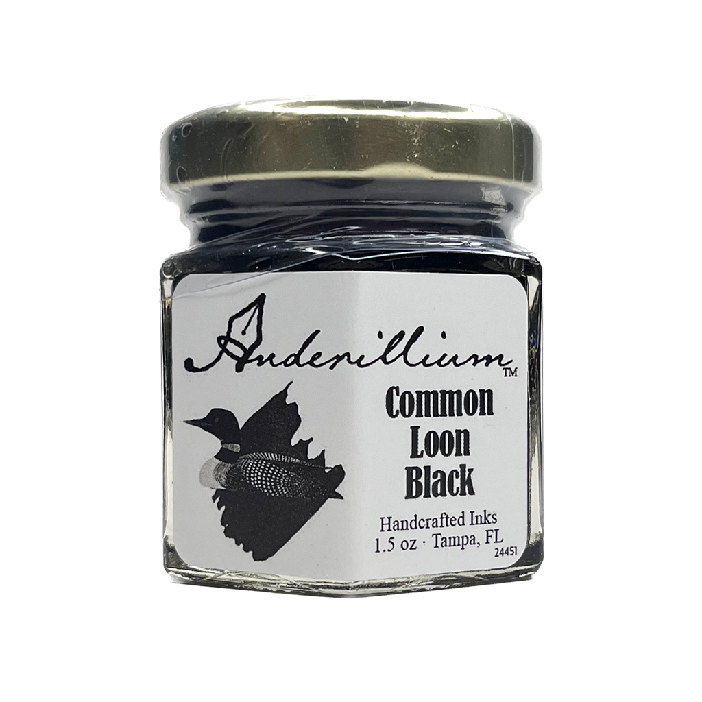 Anderillium Common Loon Black, 1.5 oz Bottled Ink