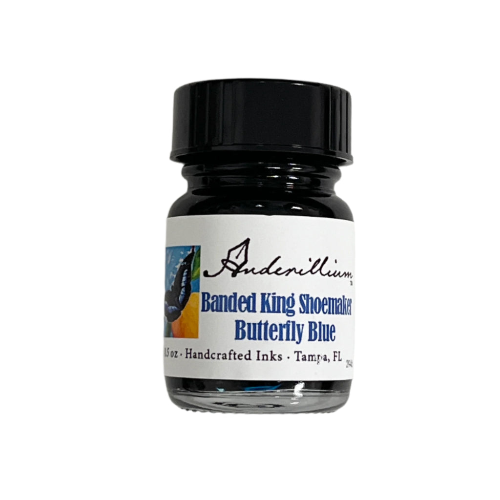 Encre pour stylo plume Anderillium, 42 g – Banded King Shoemaker Butterfly Blue