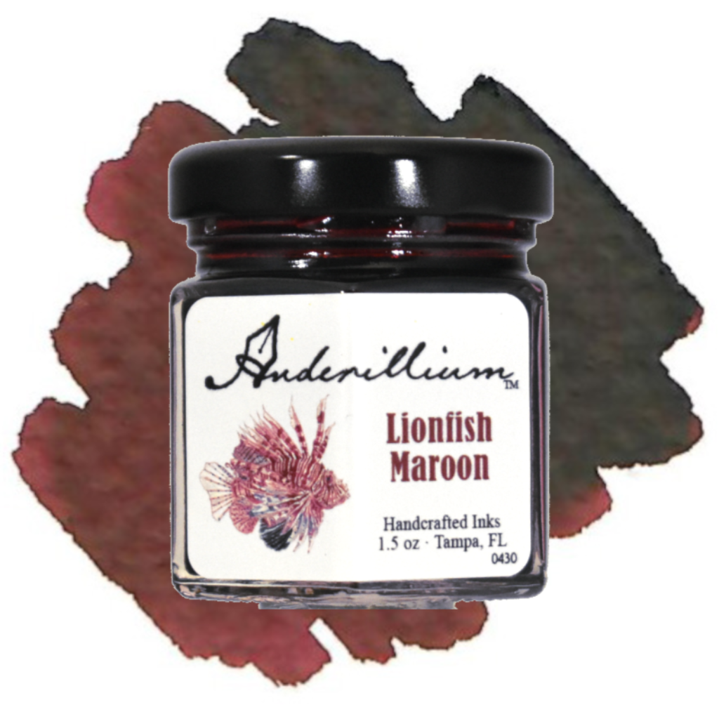 Anderillium Fountain Pen Ink, Lionfish Maroon