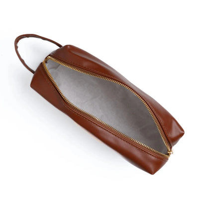 Archer & Olive Acorn Vegan Leather Zipper Pouch