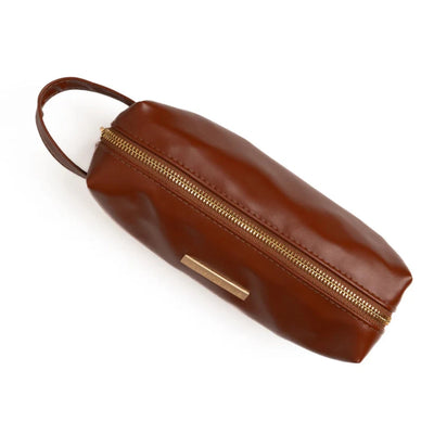 Archer & Olive Acorn Vegan Leather Zipper Pouch