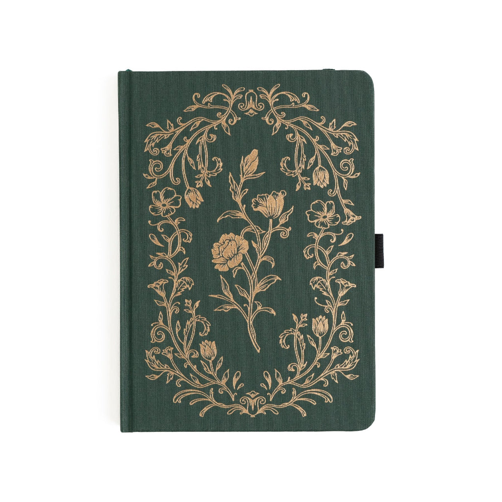 Archer & Olive Antique Floral Notebook, A5 - Dot Grid