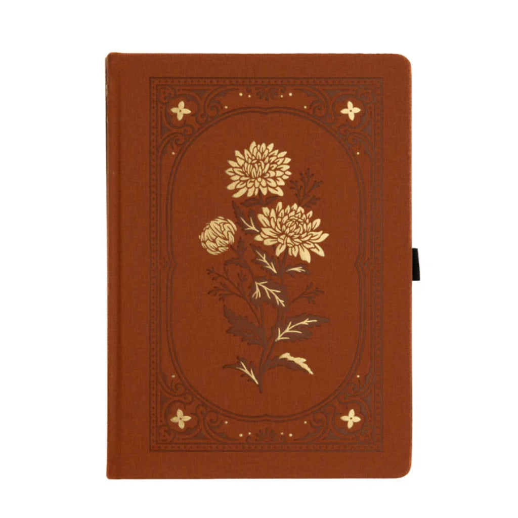 Brown Archer & Olive notebook with floral design