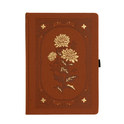 Brown Archer & Olive notebook with floral design