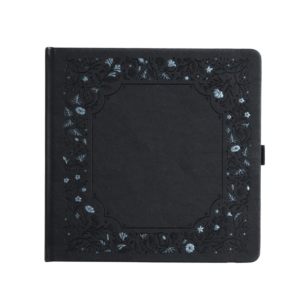 Libreta Archer &amp; Olive Midnight Floral, cuadrada, cuadrícula de puntos