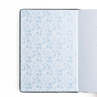 Libreta Archer &amp; Olive Midnight Floral, cuadrada, cuadrícula de puntos