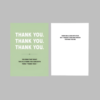 Thank You, Thank You, Thank You Card