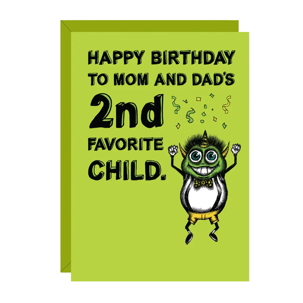 2nd Favorite Child Birthday Card