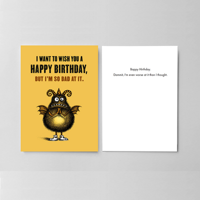 Bappy Hirthday Funny Birthday Card