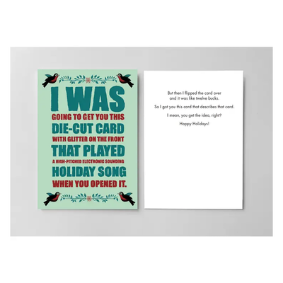 Die Cut Glitter Holiday Card