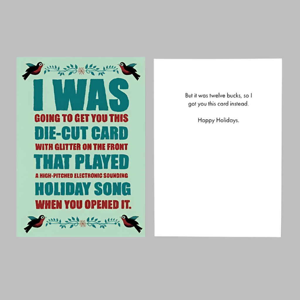 Die Cut Glitter Holiday Card