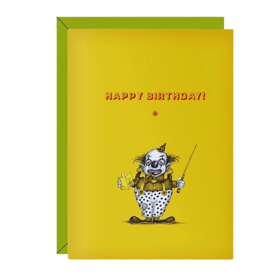 Happy Birthday Clown Card