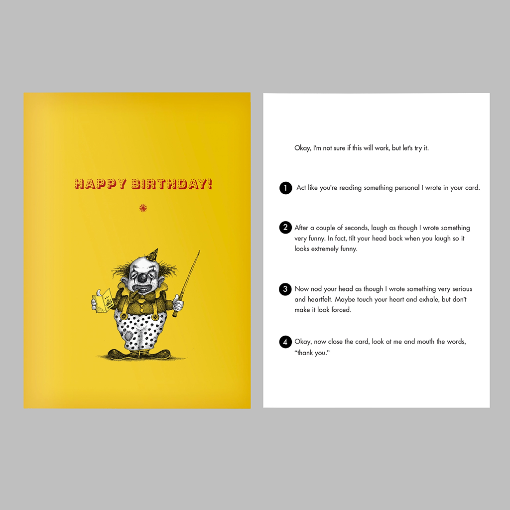 Happy Birthday Clown Card