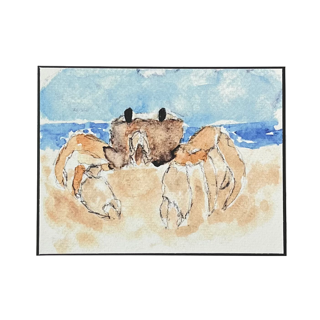 Crab Watercolor Card