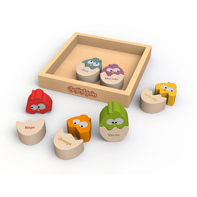 Puzzle assorti bilingue Color 'N Eggs