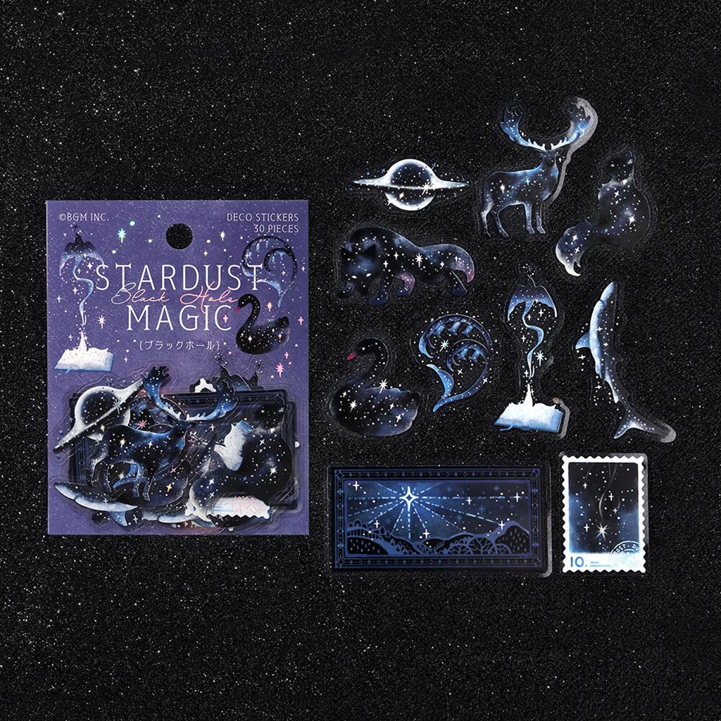 Stardust Sticker Format BGM Clear Planner Stickers, Stardust Magic - Black Hole