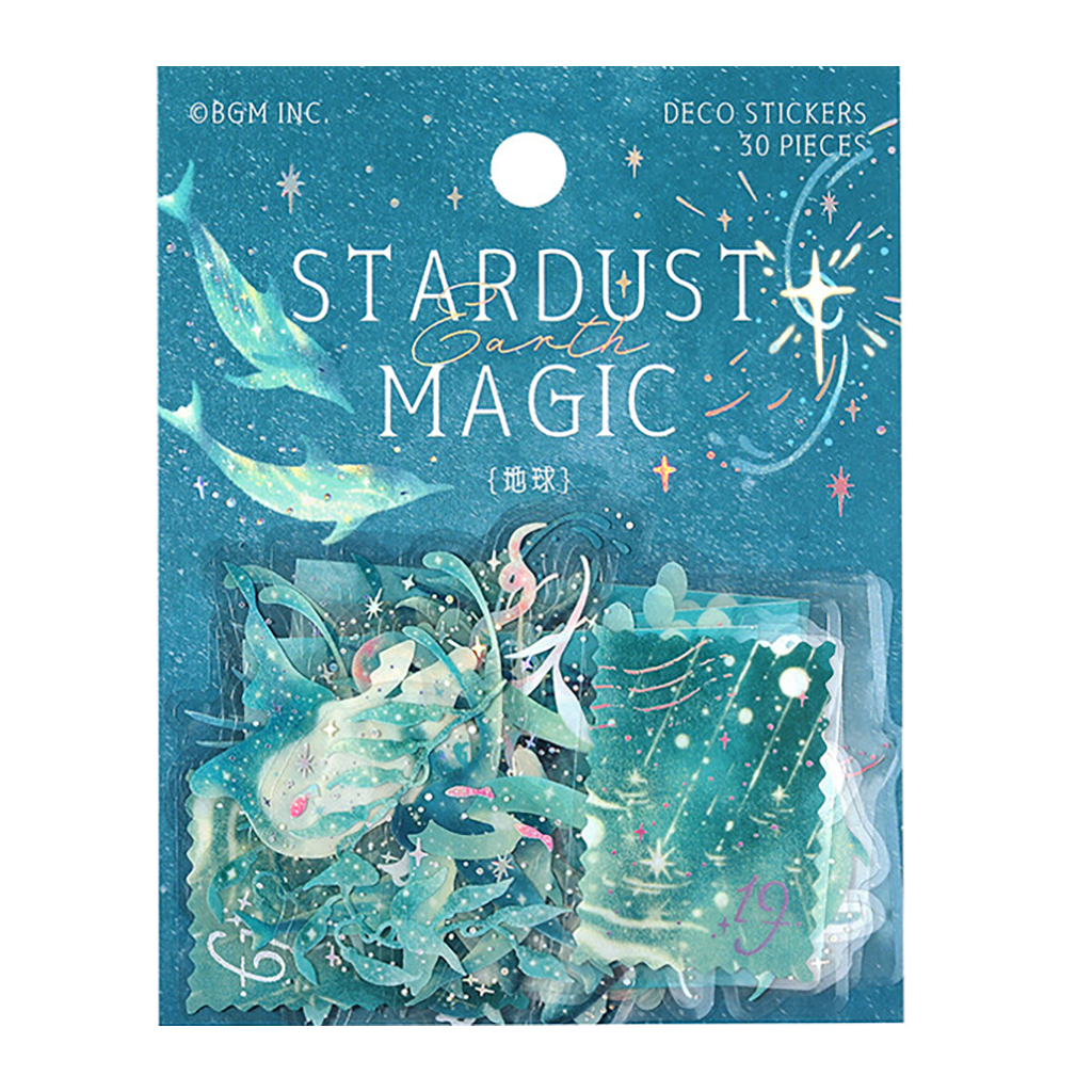 BGM Clear Planner Stickers, Stardust Magic - Earth