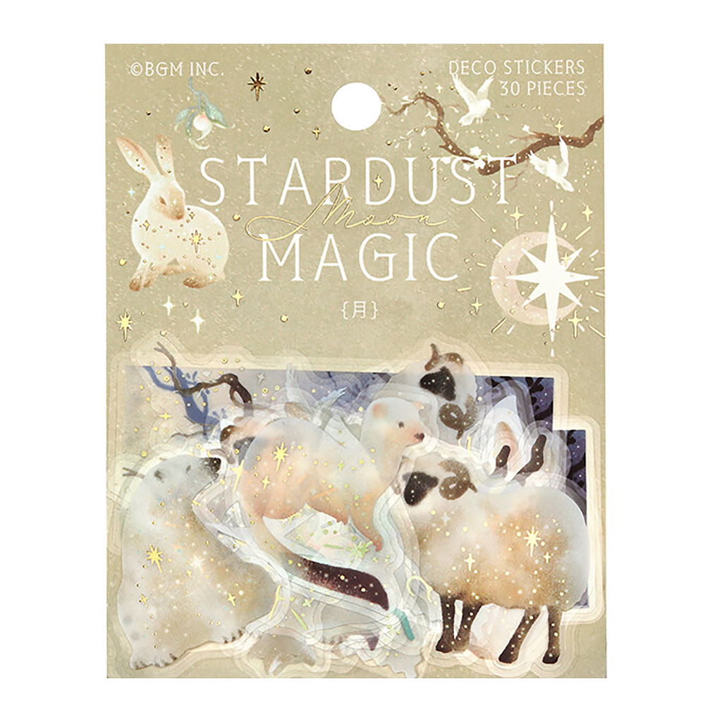Stardust Sticker Format BGM Clear Planner Stickers, Stardust Magic - Moon