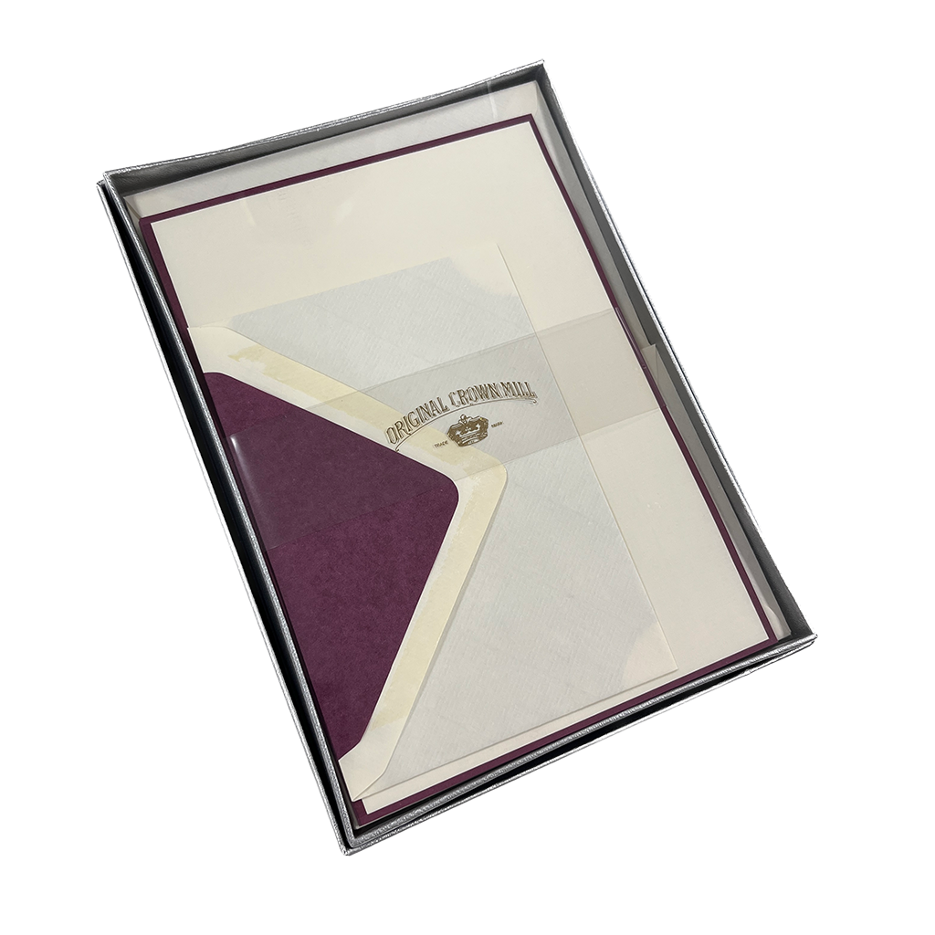 Bi-Color Correspondence Box Set, A5, Cream/Bordeaux