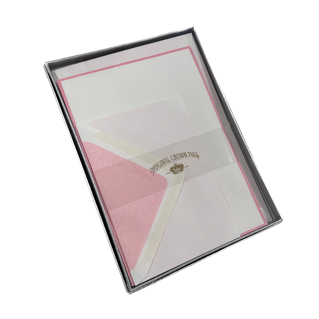 Bi-Color Correspondence Box Set, A5, White/Pink