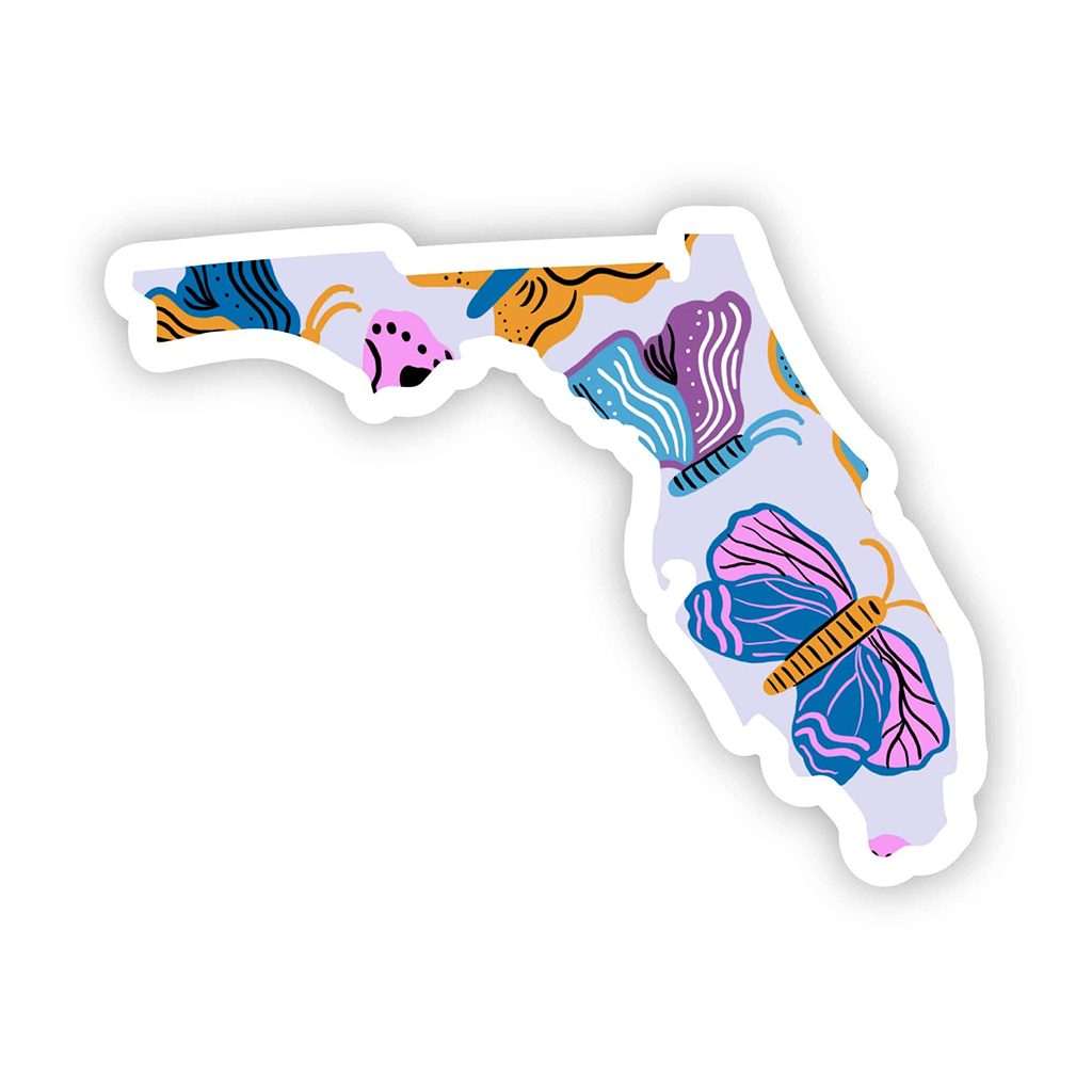 Big Moods Vinyl Florida Sticker, Moth & Butterfly