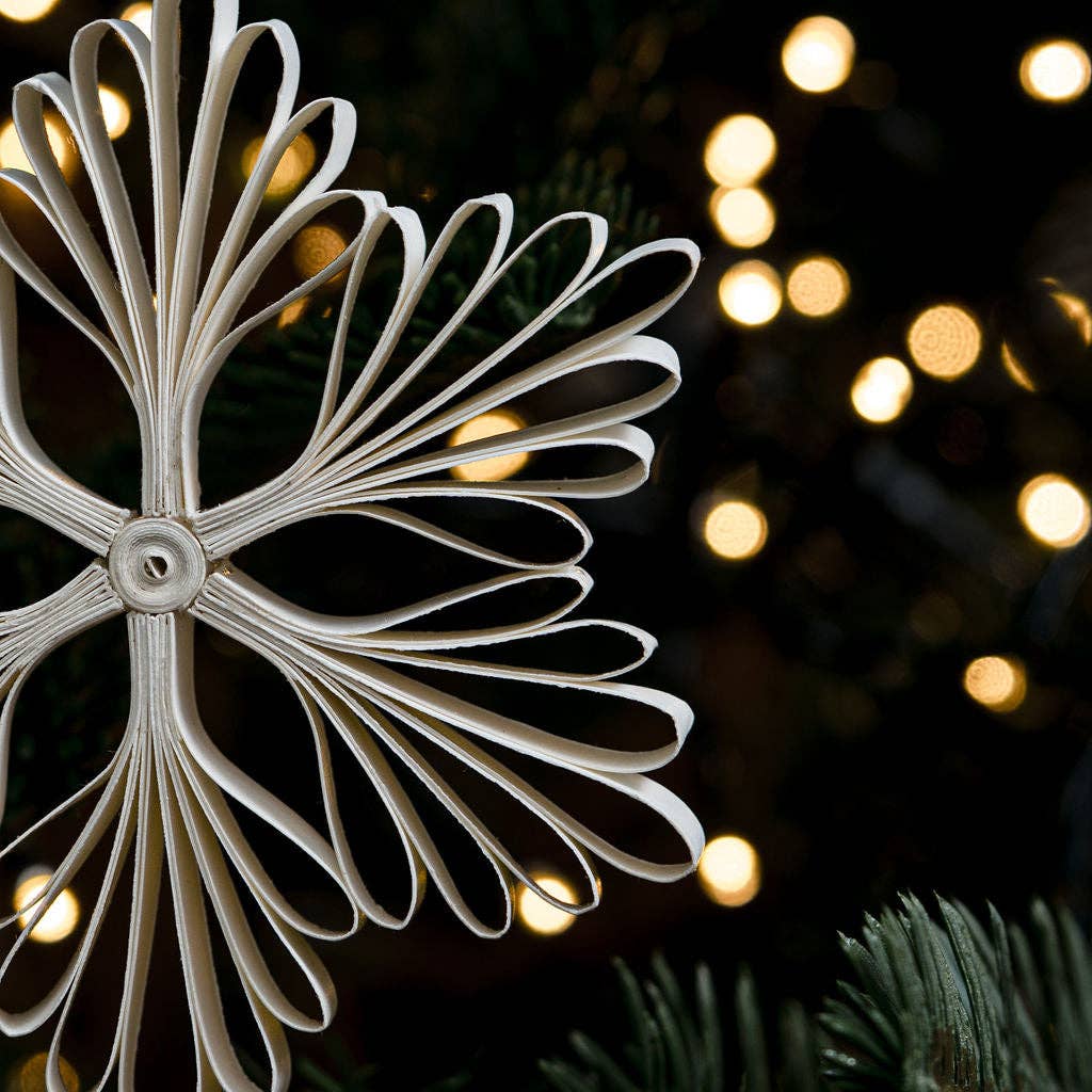 Quilled Mimosa Snowflake Paper Hanging Ornament