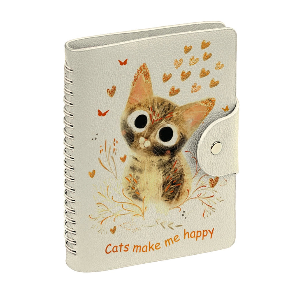 Snap Close Lined Diary, B6 - Kitten 