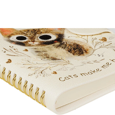 Snap Close Lined Diary, B6 - Kitten 