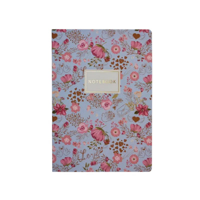 76 Page Softcover Ruled Notebook, A5 - Flora Series