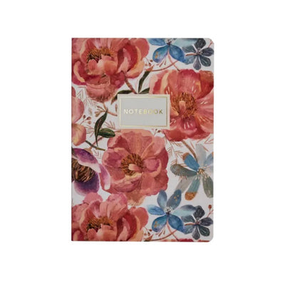 76 Page Softcover Ruled Notebook, A5 - Flora Series