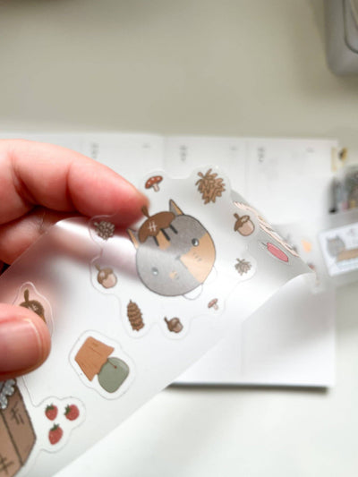 Kuboandlucy x Dana Ate Oatmeal All Four Seasons Kiss Cut Tape, Clear Matte