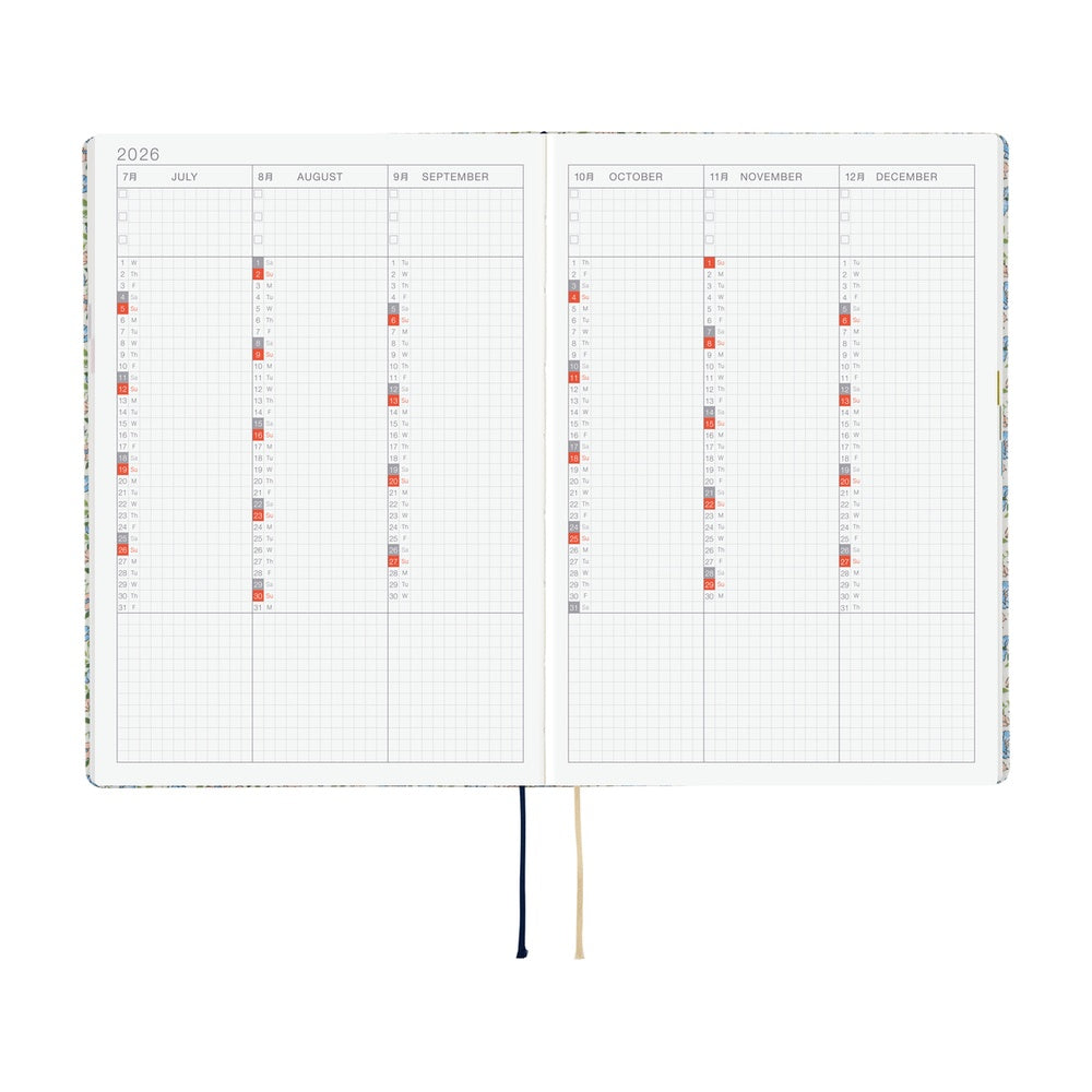 Hobonichi Techo 2026 HON, A5 - Liberty Fabrics: Sasha Kiora