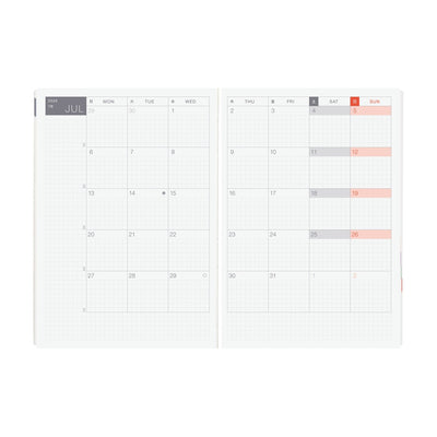 Hobonichi Techo 2026 HON, A5 - Paper Series: Black Gingham