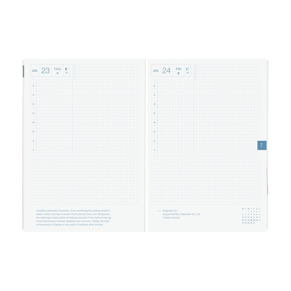 Hobonichi Techo 2026 HON, A5 - Paper Series: Black Gingham