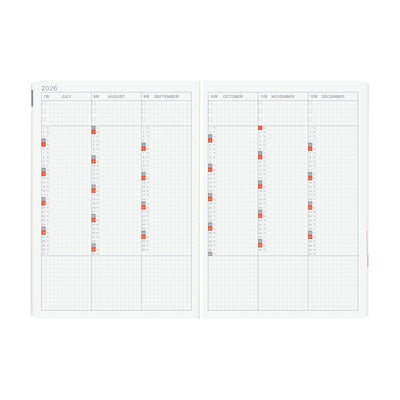 Hobonichi Techo 2026 HON, A5 - Paper Series: Black Gingham