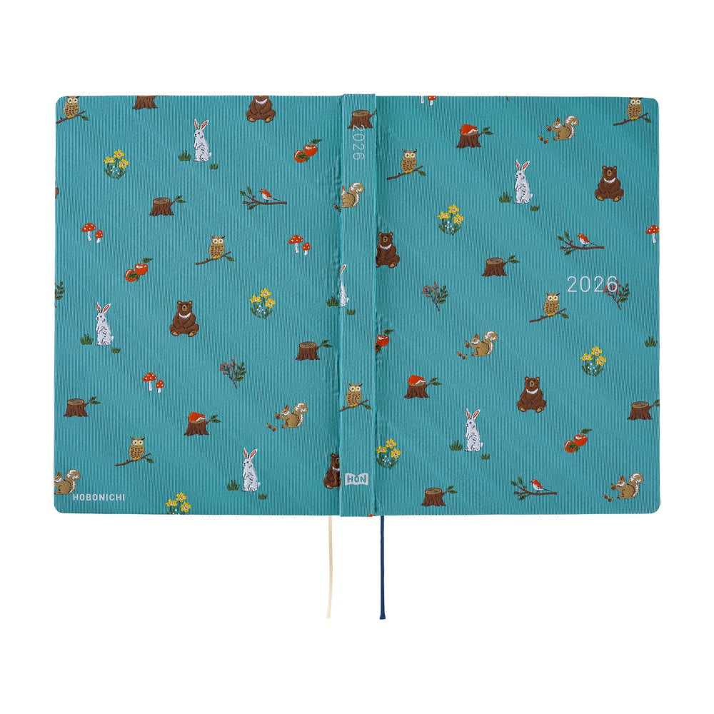Hobonichi Techo 2026 HON, A5 - Bow & Tie: In the Forest (English)