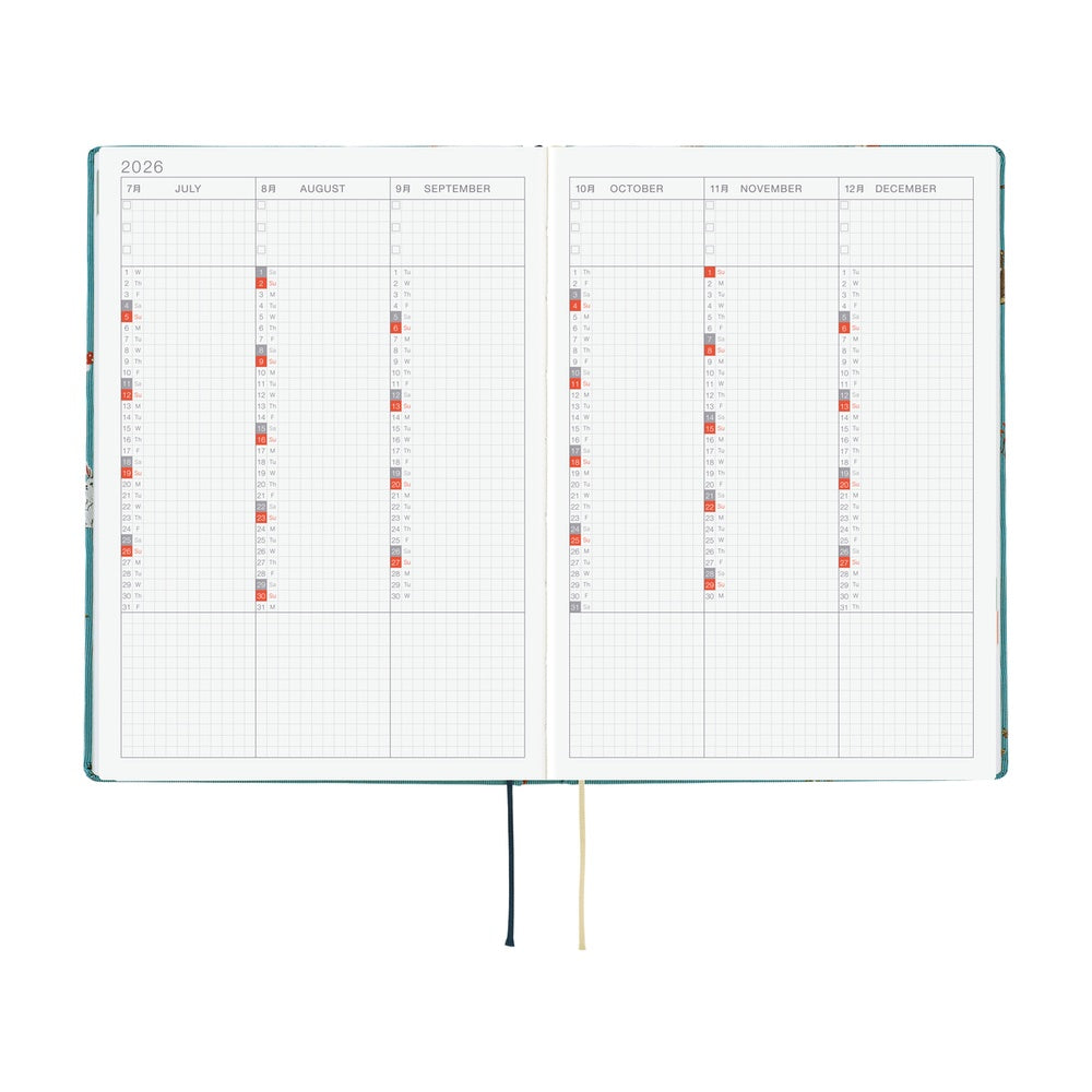 Hobonichi Techo 2026 HON, A5 - Bow & Tie: In the Forest (English)