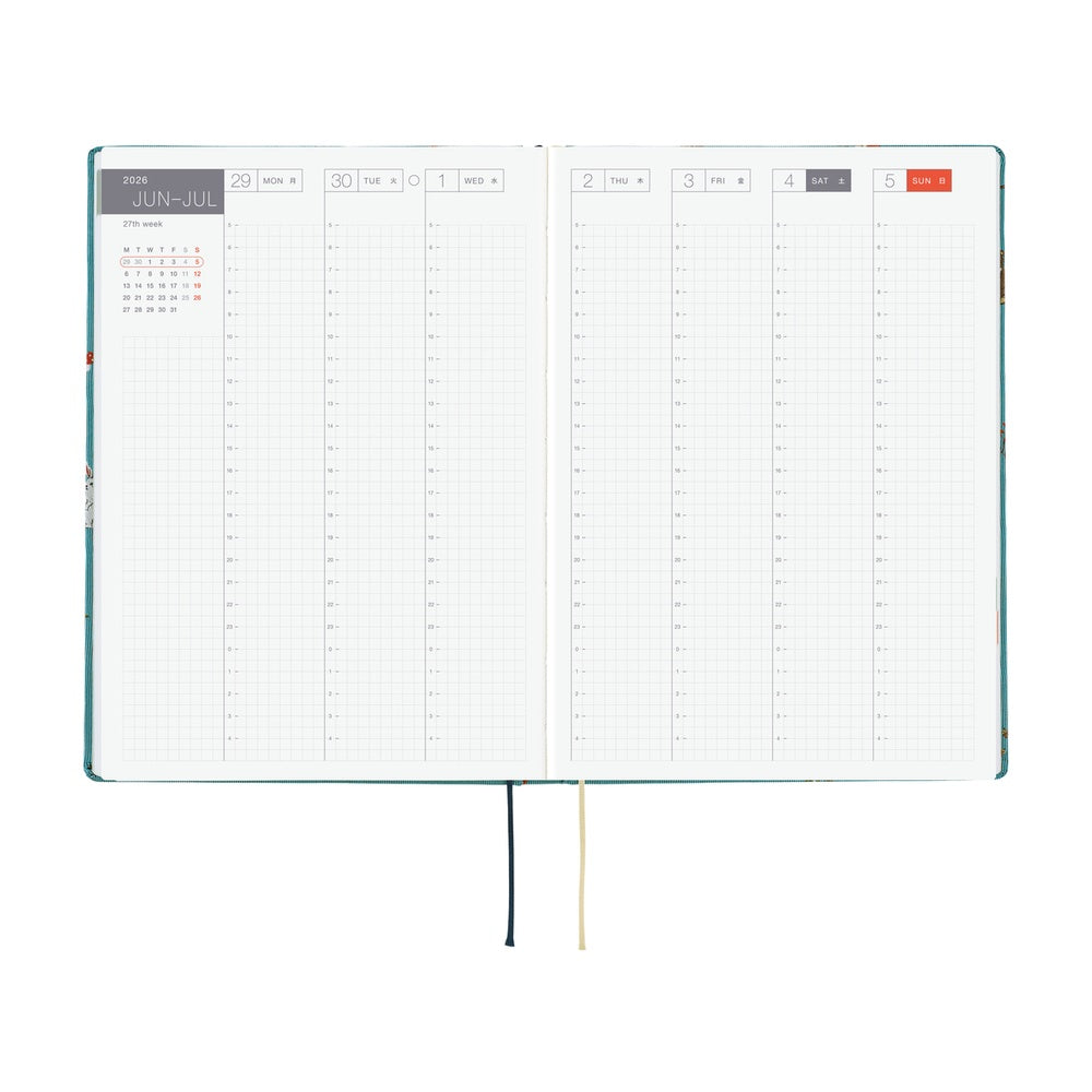 Hobonichi Techo 2026 HON, A5 - Bow & Tie: In the Forest (English)