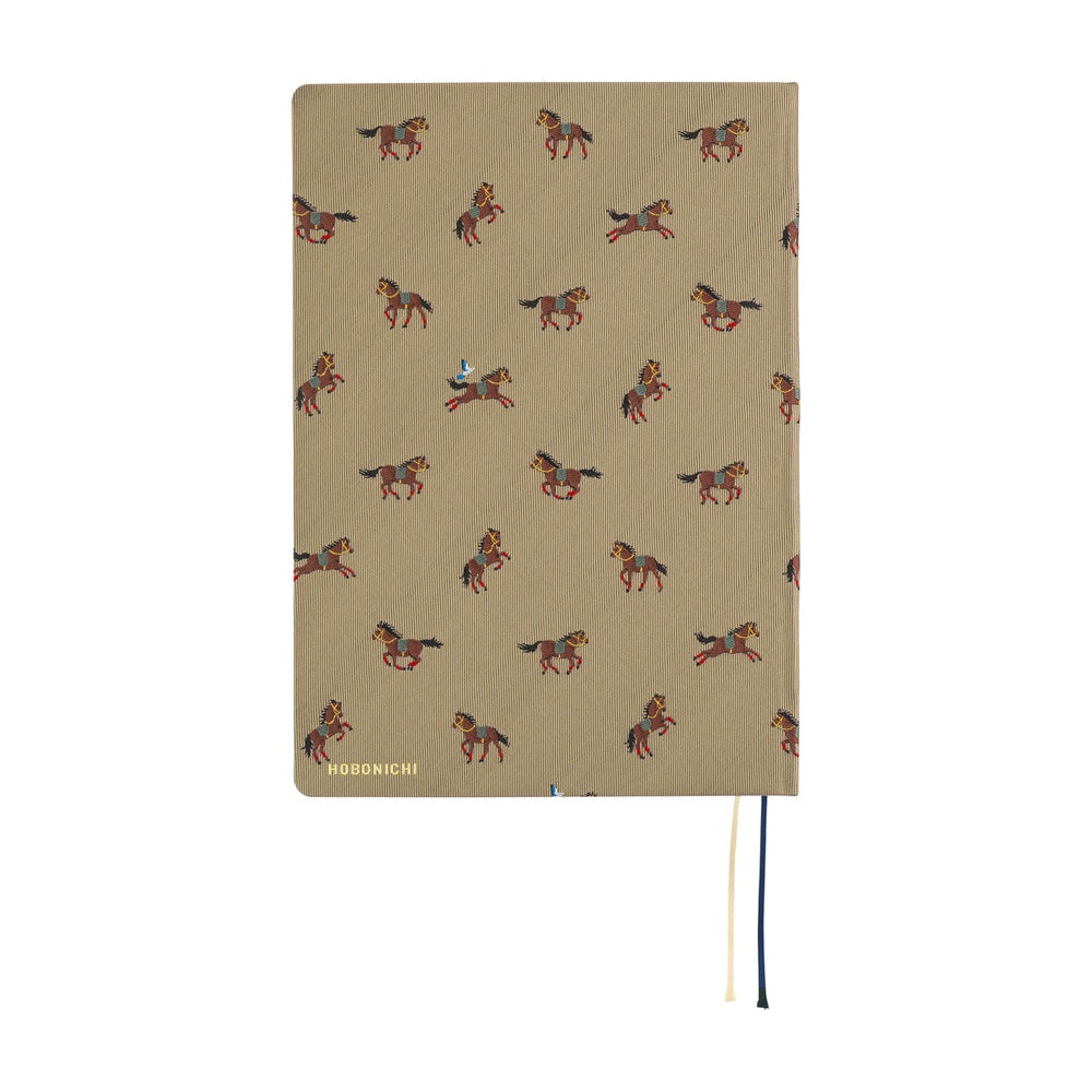 Hobonichi Techo 2026 HON, A5 - Bow & Tie: Galloping Horses (English)